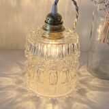 70s glass pendant light