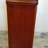 Pair of Louis Philippe style bedside tables in cherry wood.