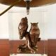 Vintage lamp with owl inclusion 70