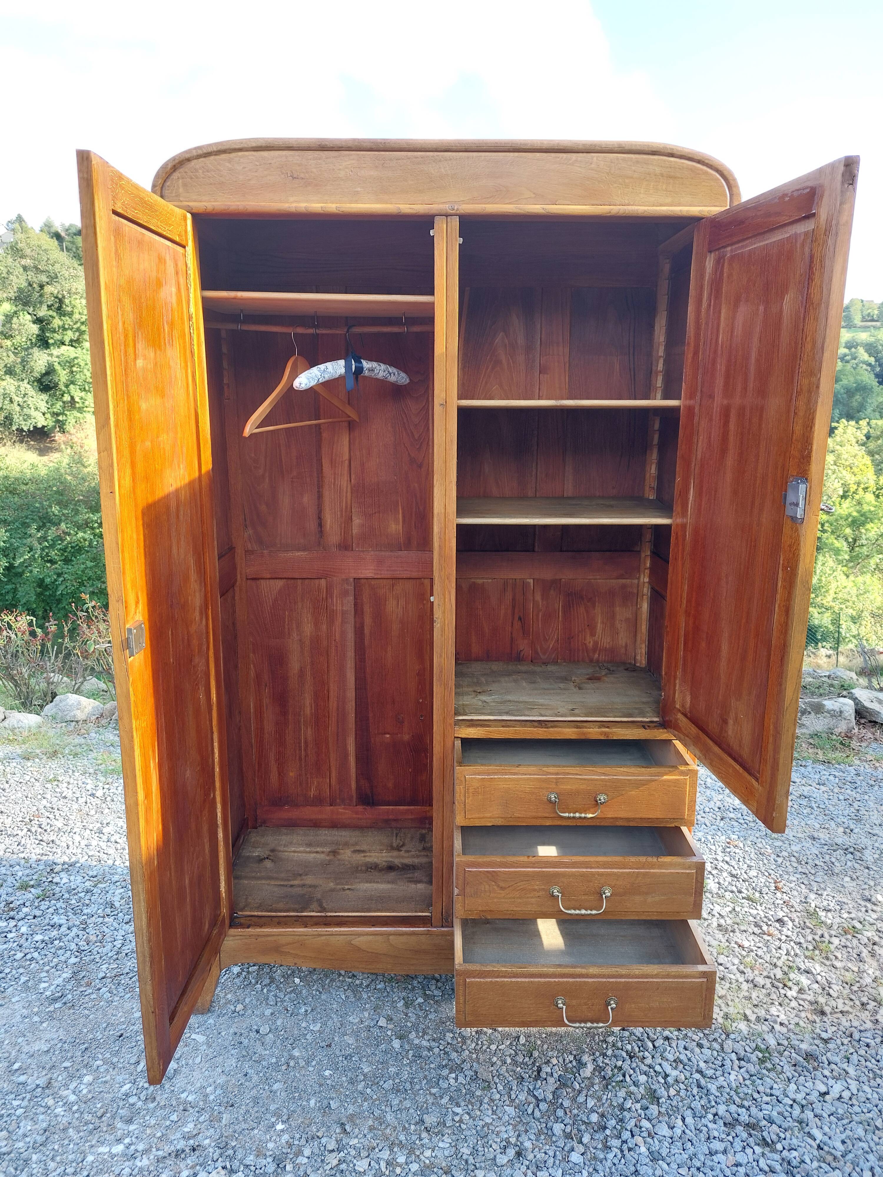 Parisian wardrobe, triple function (wardrobe, chest of drawers, cupboard), 1940s.