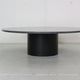 Mid-century  granite stone round coffee table, 1970's italy