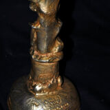 Pierre Casenove lamp base sculpture gilded bronze circa 1980