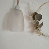 Old opaque glass hand lamp