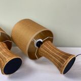 Pair of wicker lamps