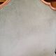 Vintage Louis XV style wing chair, light green velvet