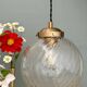 Vintage transparent glass suspension globe