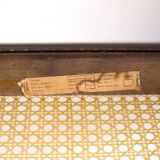 Ensemble de 6 chaises de salle à manger en bois et en rotin synthétique par Antonin Sumen pour Ton.