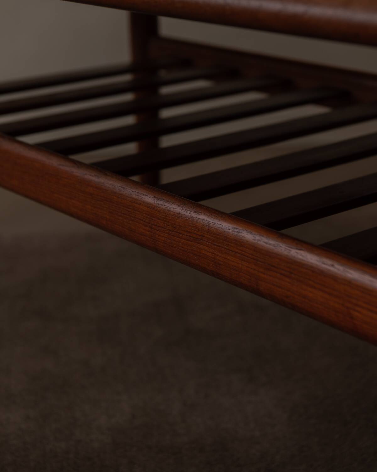 Danish Teak Coffee Table with Slatted Shelf, Grete Jalk 1960s