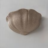 Pair of vintage wall sconces, speckled pink plaster, France, 1970