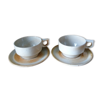 2 large sandstone cups from the Marais