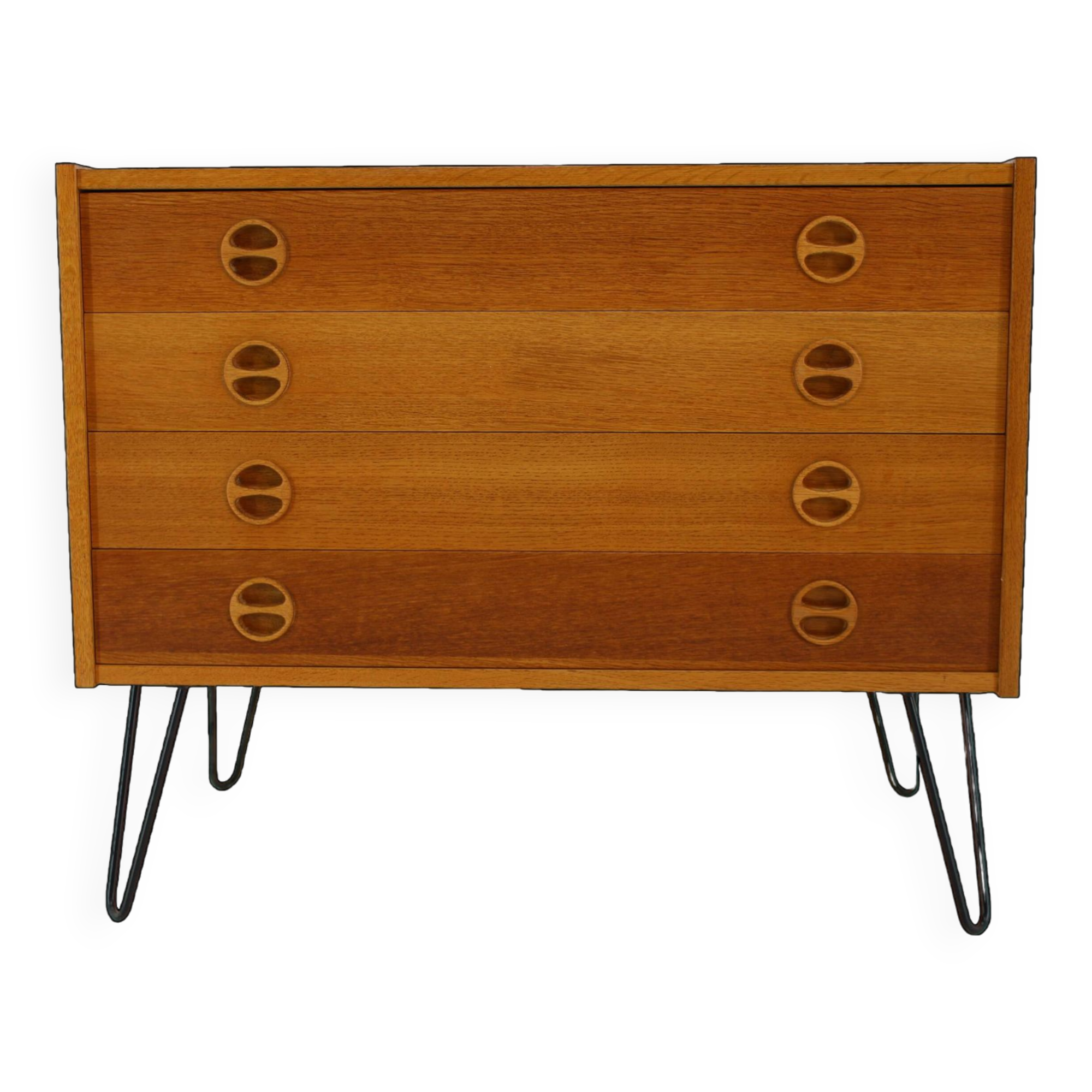 Commode à tiroirs en chêne recyclé des années 1960, Danemark