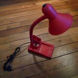 Lampe du bureau porte crayons rouge IMQ vintage italien 80s
