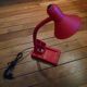 Lampe du bureau porte crayons rouge IMQ vintage italien 80s