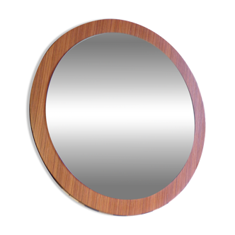 Scandinavian teak mirror Ø 65cm