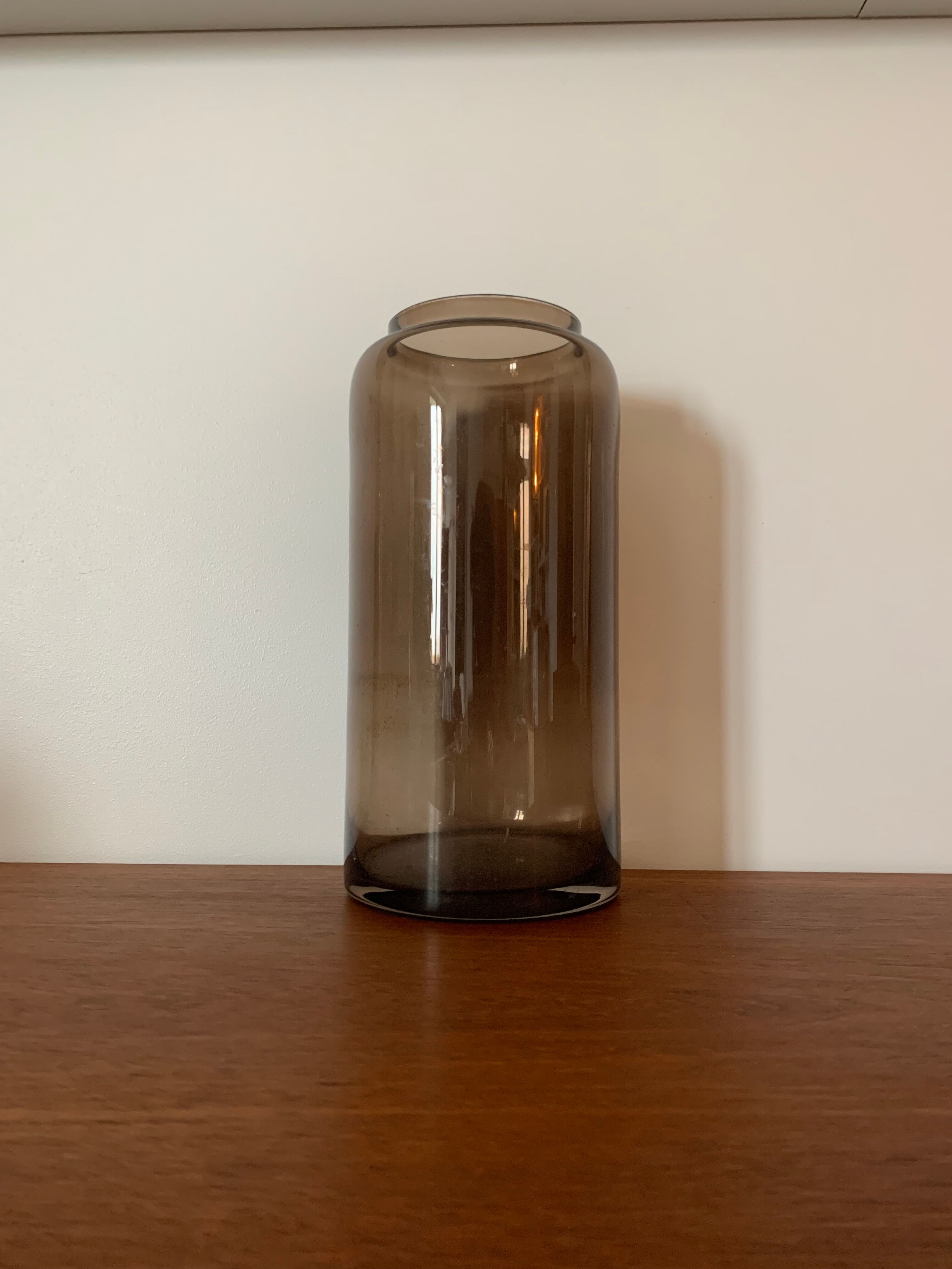 Smoked glass vase