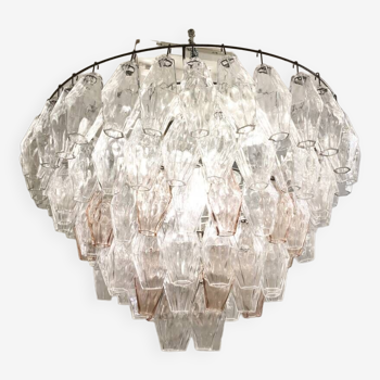 Mid-Century Murano Glass Chandelier "Polyhedr" by Carlo Scarpa, Italy, 1950s