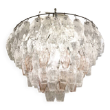 Mid-Century Murano Glass Chandelier "Polyhedr" by Carlo Scarpa, Italy, 1950s