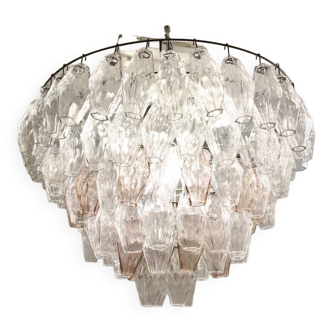 Mid-Century Murano Glass Chandelier "Polyhedr" by Carlo Scarpa, Italy, 1950s