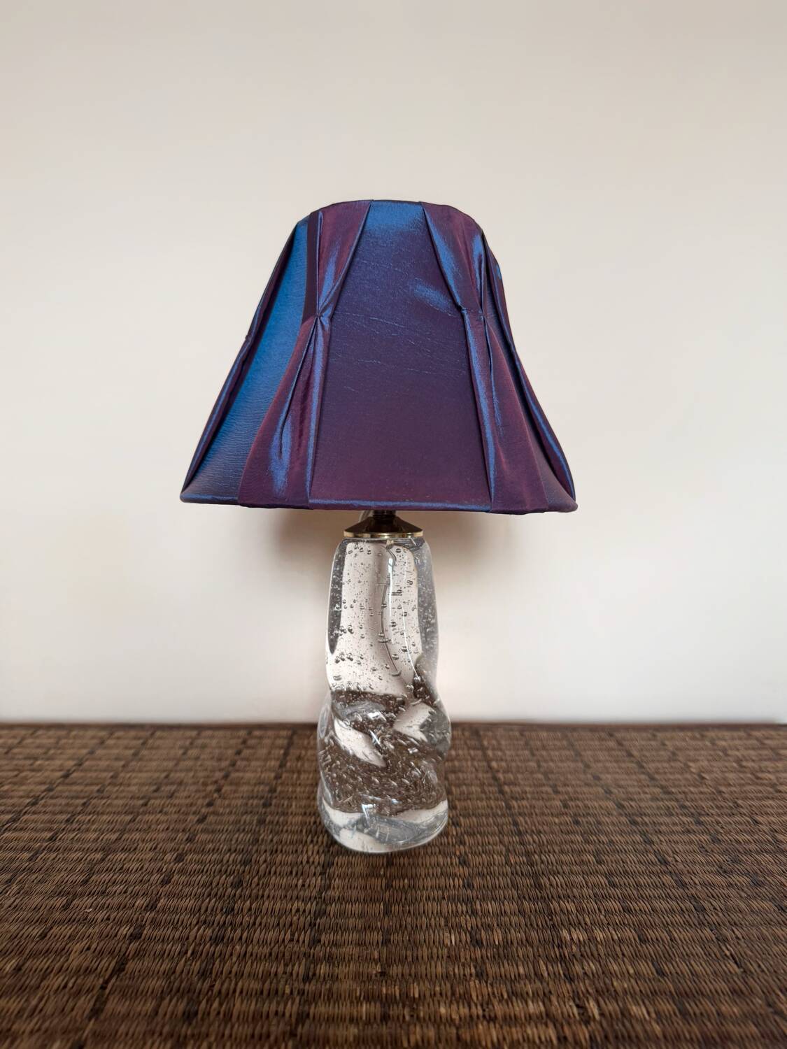 Small Schneider crystal lamp from the 50s