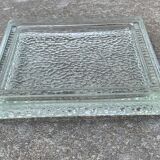 Cendrier pavé de verre transparent