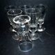 Series of 6 mazagran bistrot coffee glasses in thick glass 1900-1920