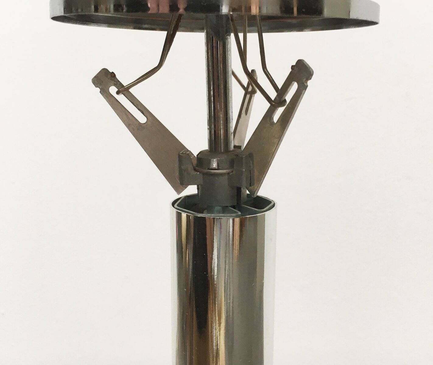 Suspended UFO-shaped glass luminaires in mid-century German Space Age style, set of 3.