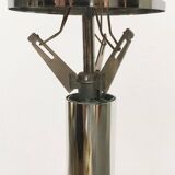 Suspended UFO-shaped glass luminaires in mid-century German Space Age style, set of 3.