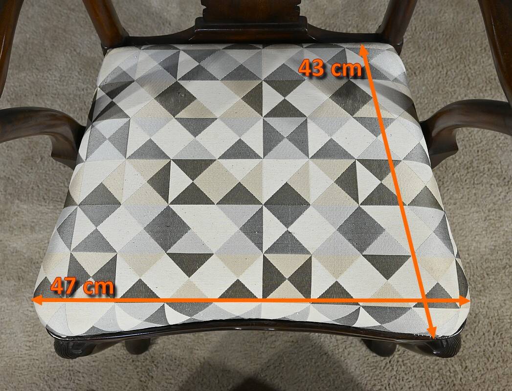 Pair of Chippendale Mahogany Armchairs, England - Early 20th Century