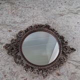 Vintage metal wall mirror 11x22cm