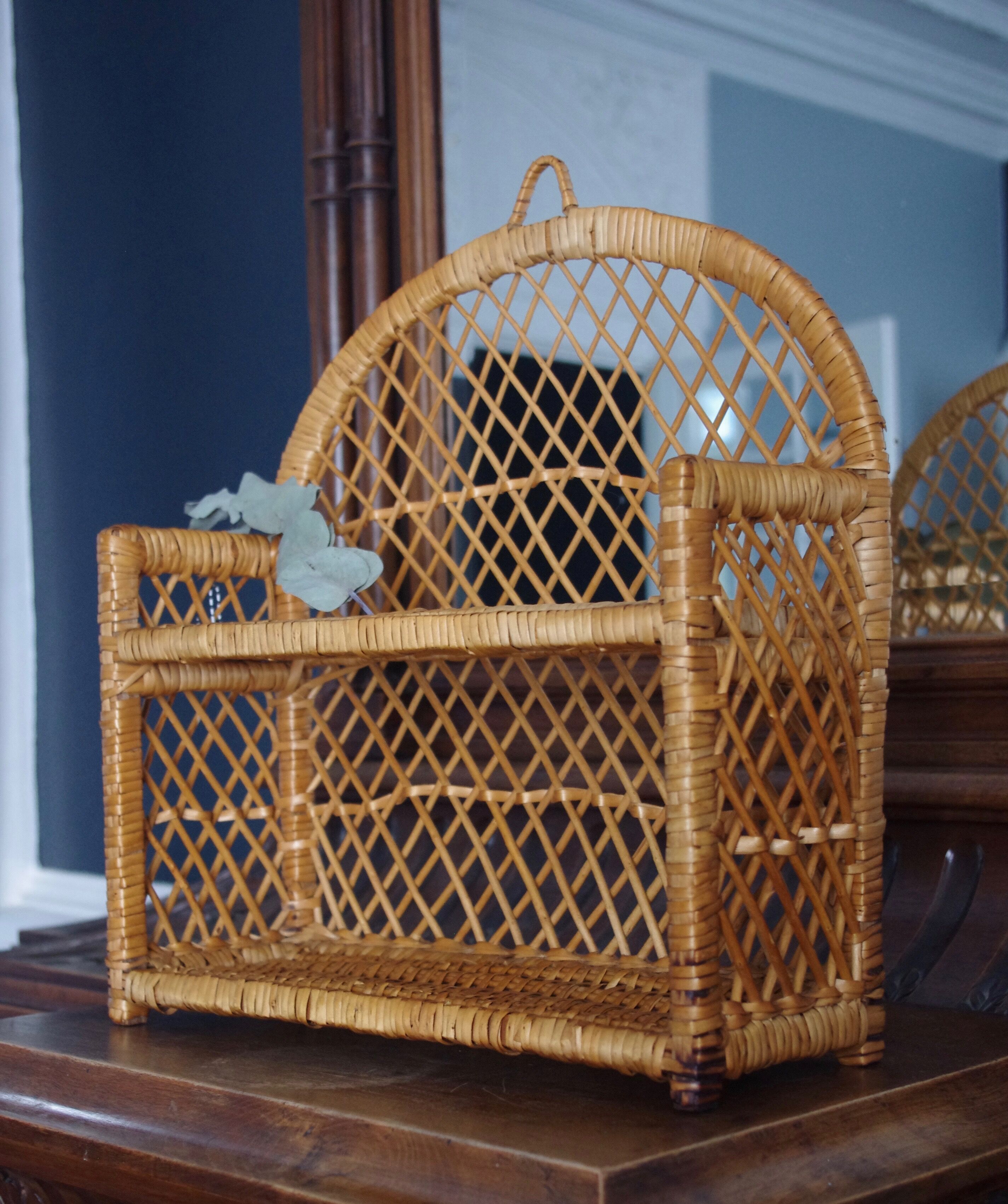 Vintage wicker and rattan