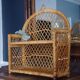 Etagère vintage osier et rotin