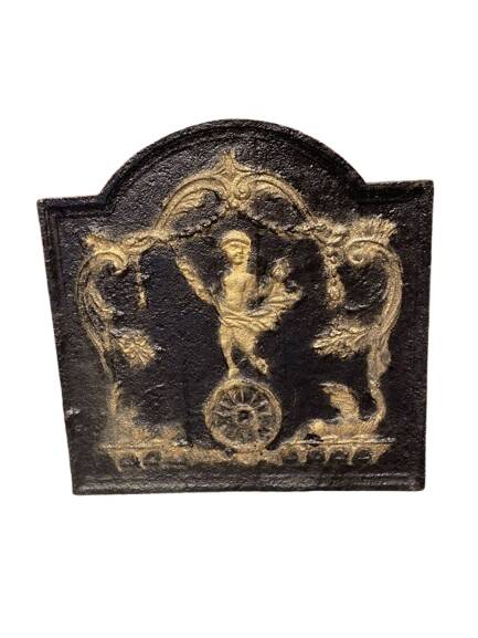 Cast iron fireplace plate