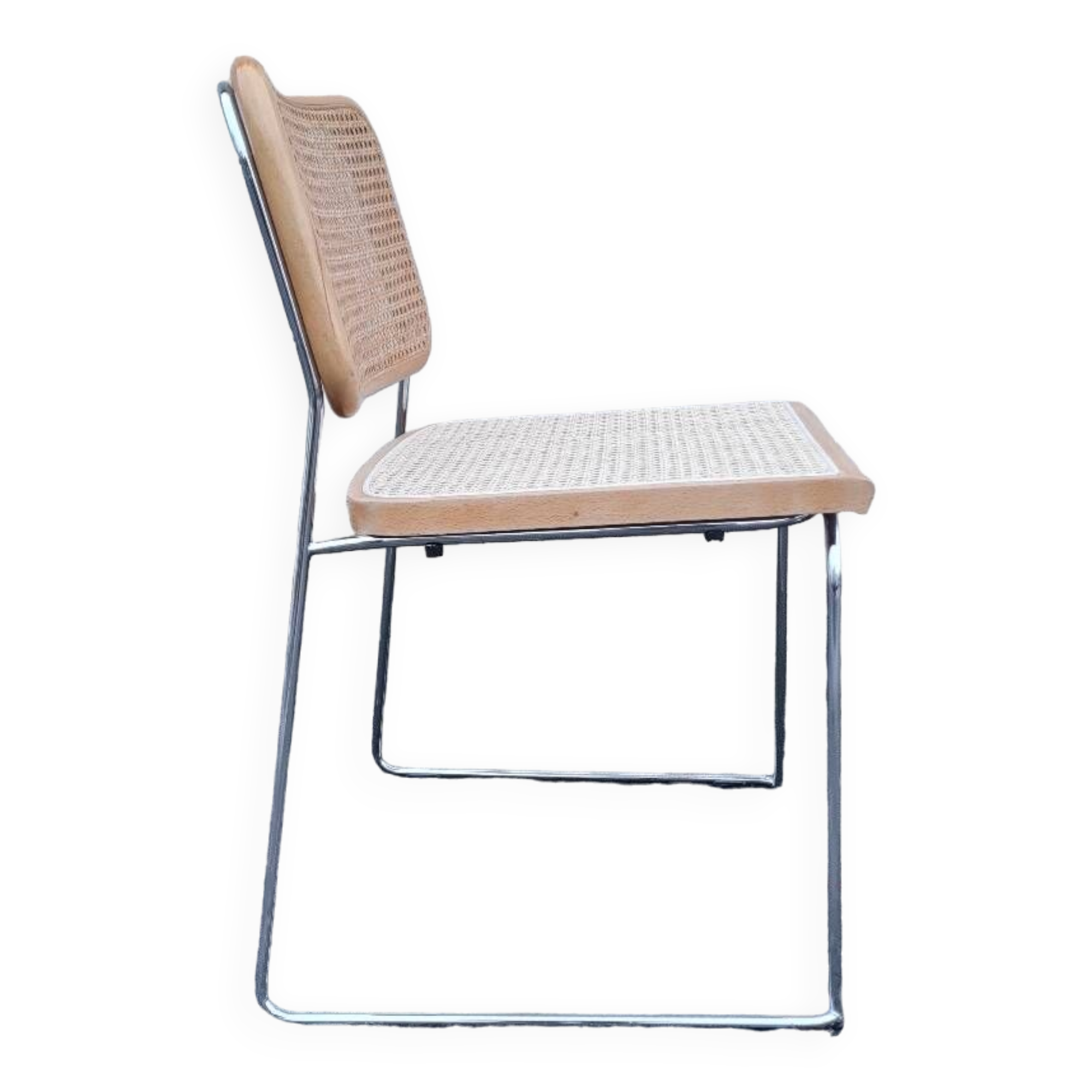 Talin chrome and cane chair