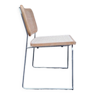 Talin chrome and cane chair