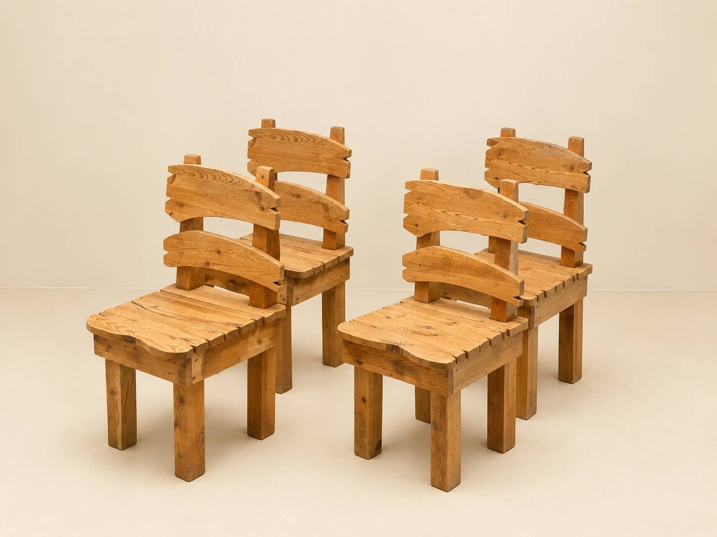 Lot de 4 chaises de montagne, 1970