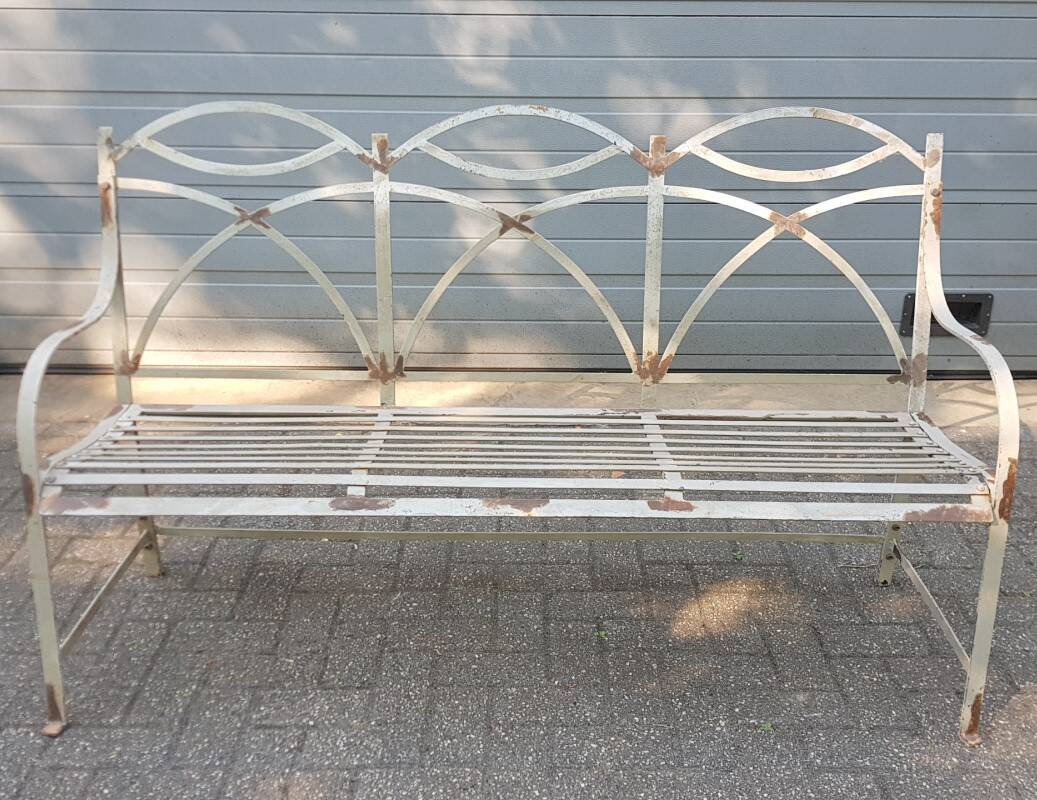 Antique French garden bench park bench