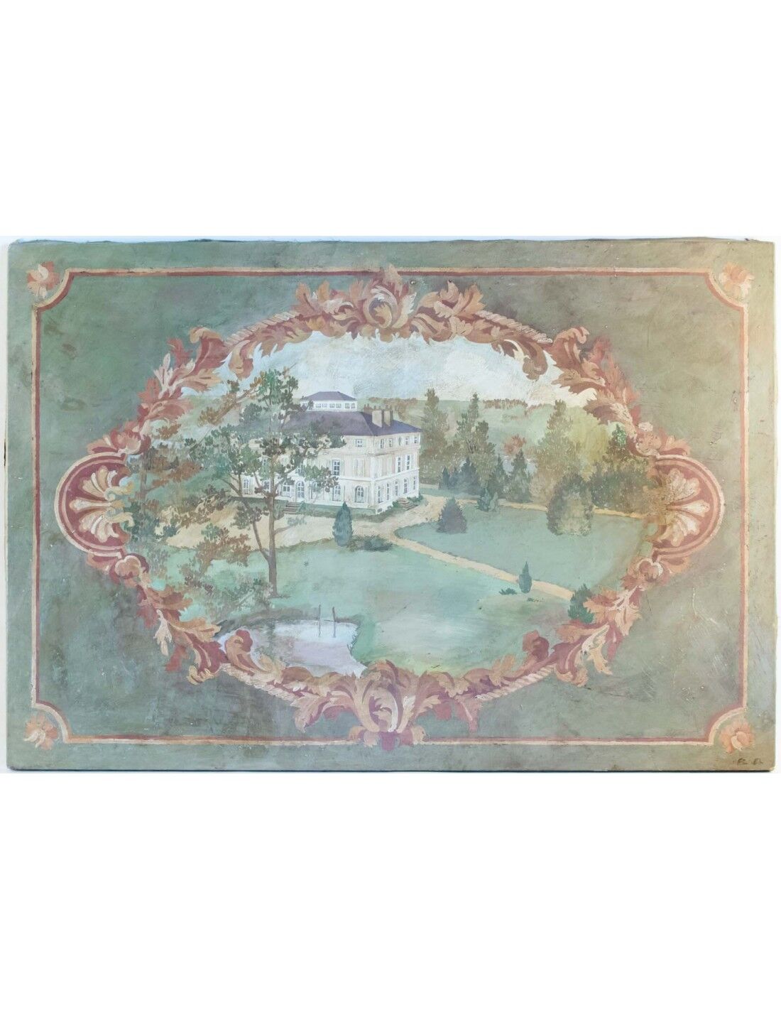 Painted canvas of the twentieth century in the taste of antiquity