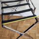 Luggage rack in chrome steel and leather 80s