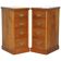 Pair of tall Victorian walnut chests of drawers