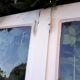 Glass window h141xl263 in oak 4 leaves