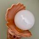 Vintage pink ceramic shell lamp