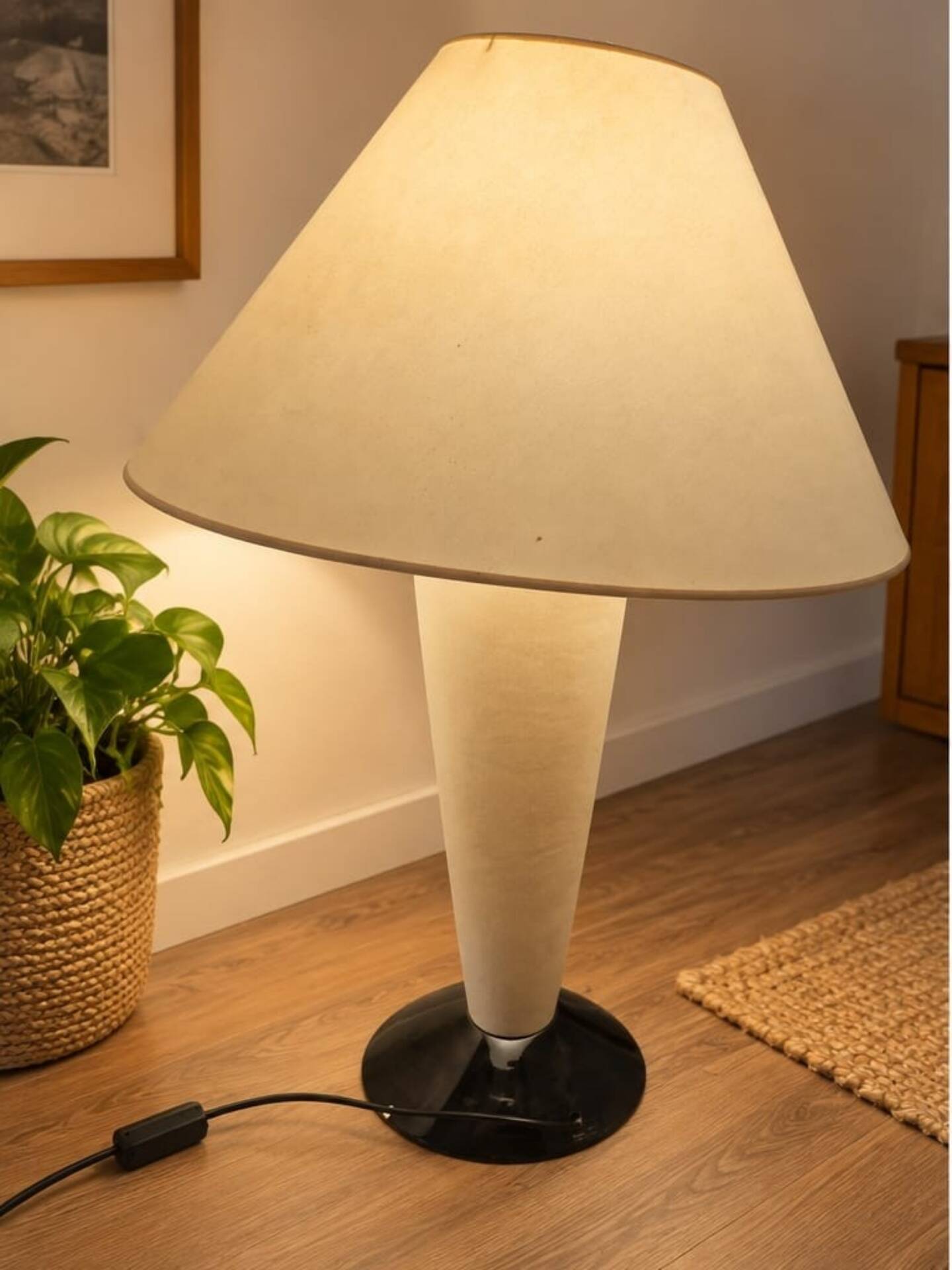 François Chatain lamp in crackled ceramic Art Deco style