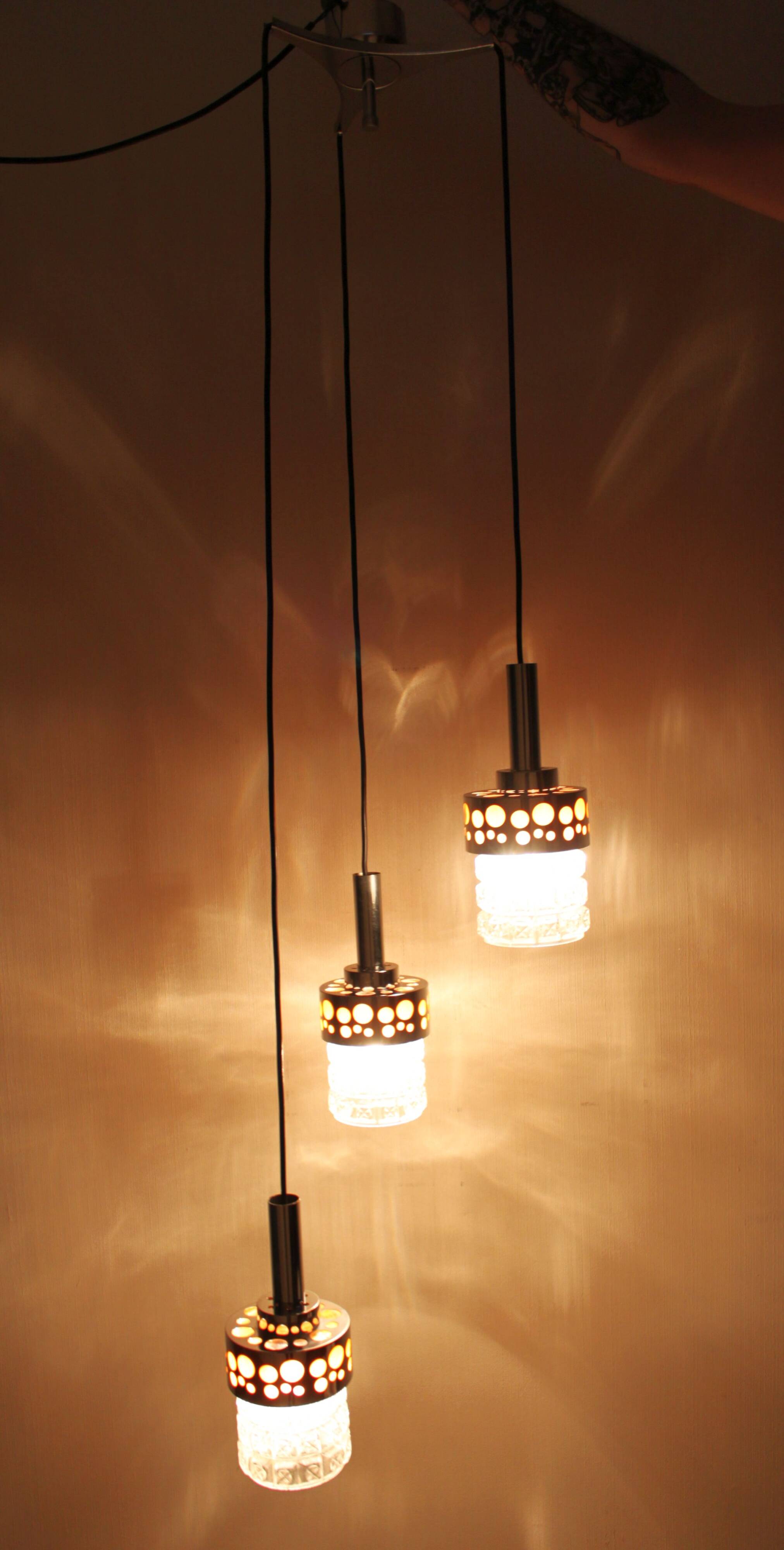 Waterfall pendant lamp by Raak Amsterdam, 1970s