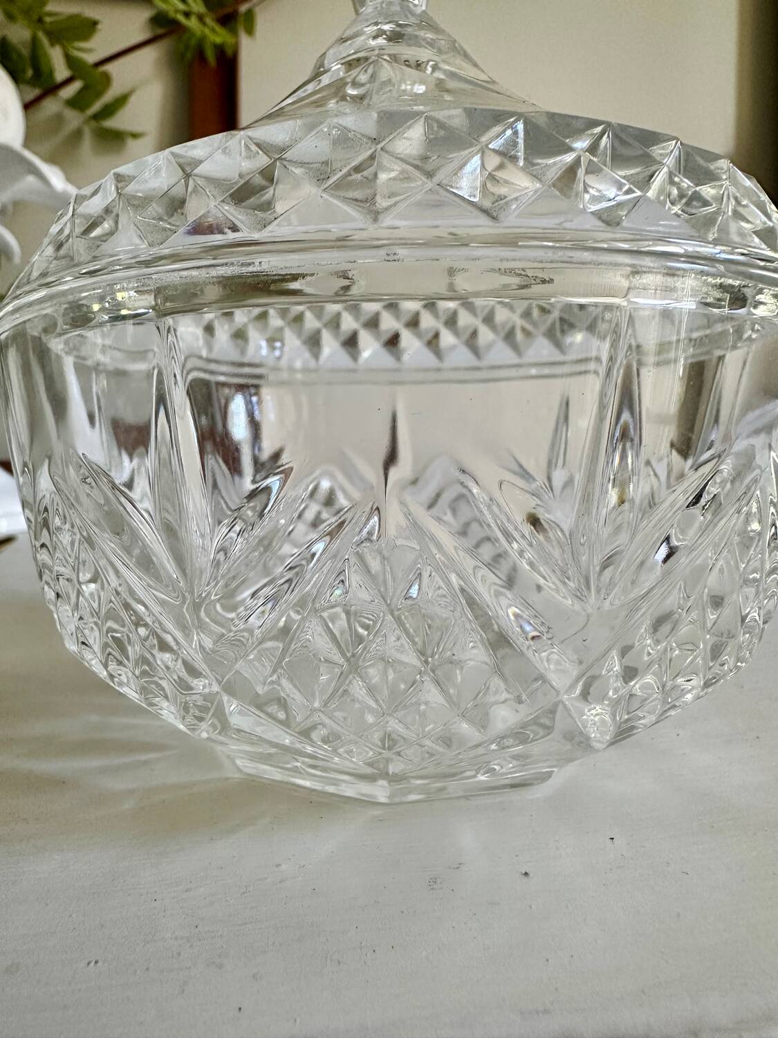 Small glass candy dish