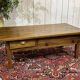 Table basse en noyer fin XIXème - ancienne table de ferme