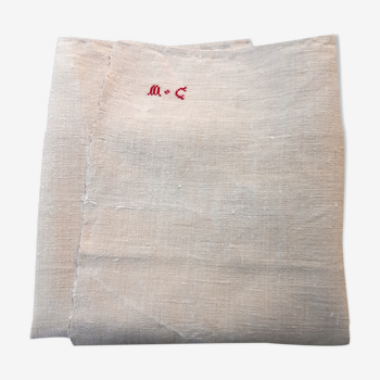Monogrammed hemp office cloth mc