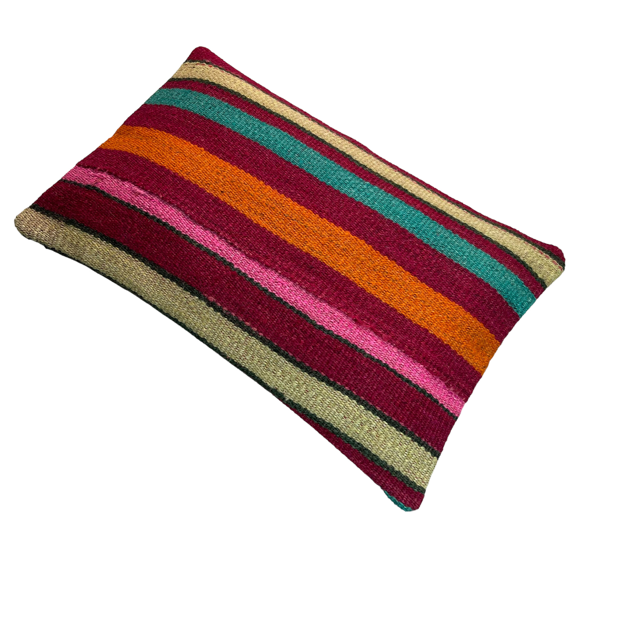 Vintage turkish kilim cushion cover, 30 x 50 cm
