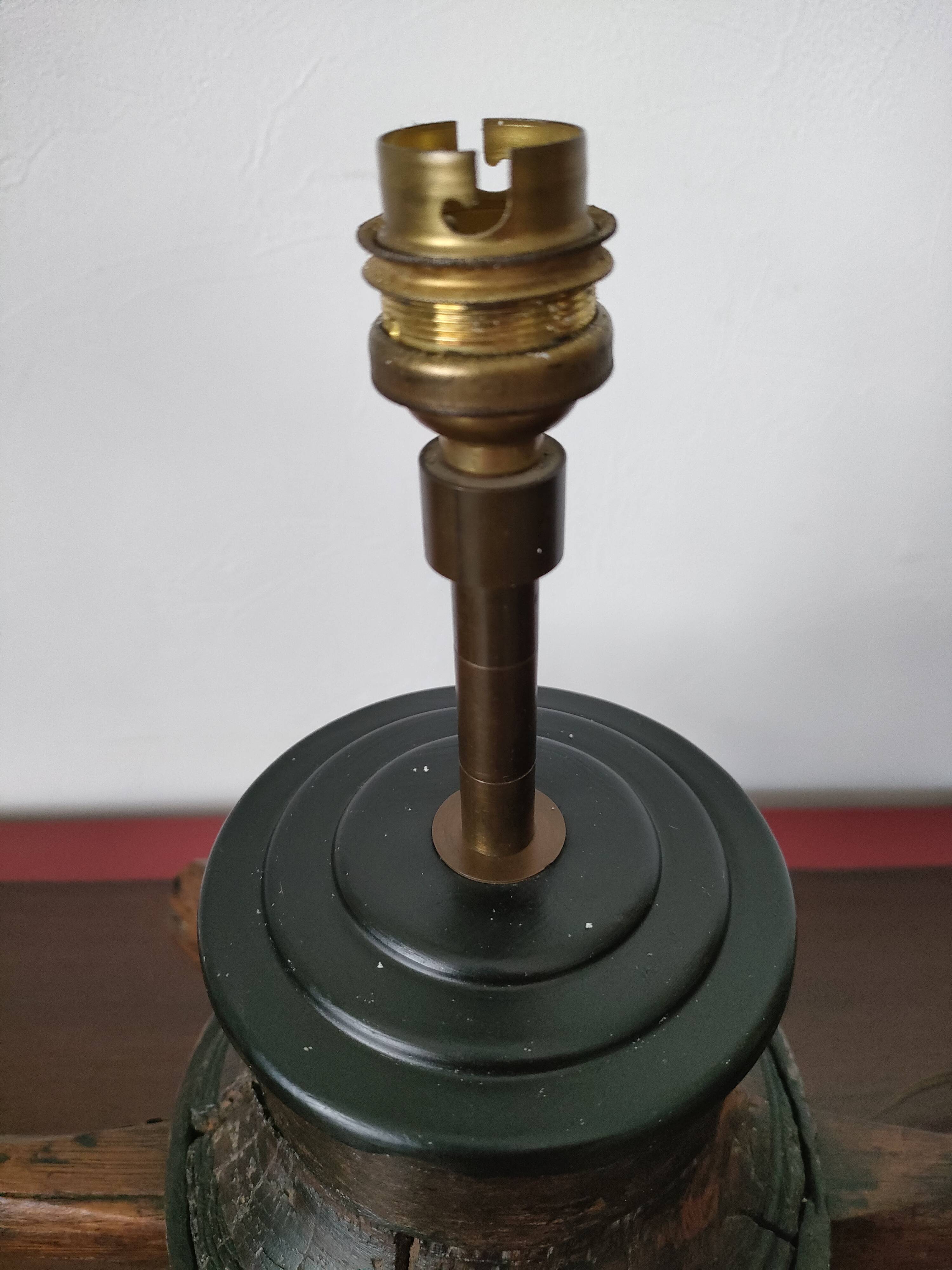 Old wheel hub lamp ~ brutalist art ~ 50's ~ france