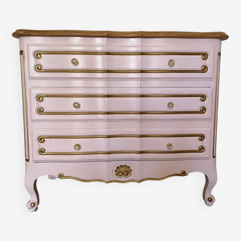 Pink chest of 3 drawers