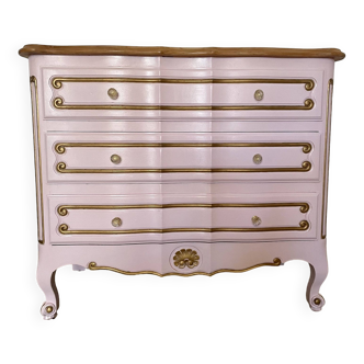 Commode rose 3 tiroirs